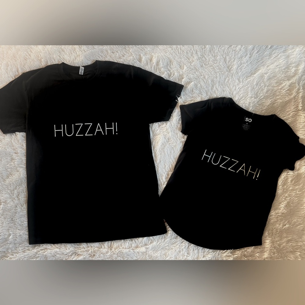 NEW Custom Made Huzzah Tshirt for Renaissance Fair, Larp, Funny Men’s Tee